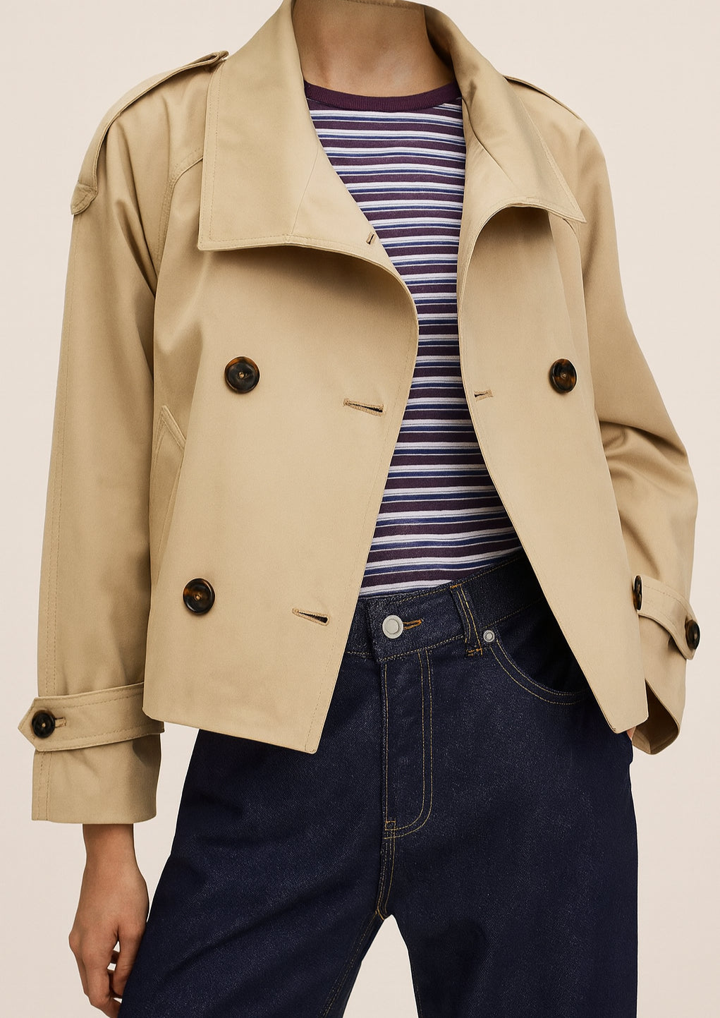 Cropped Emberlyn Trench Coat
